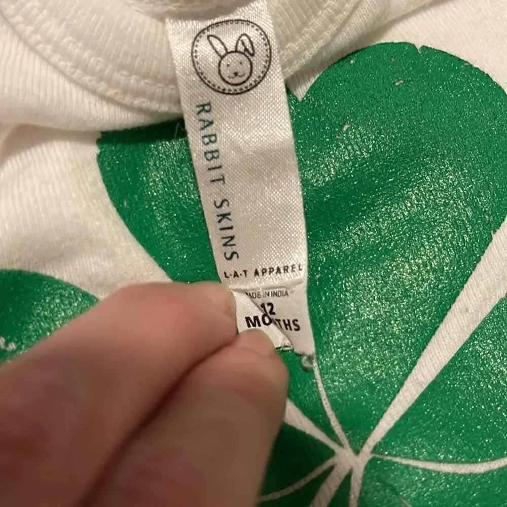 St. Patrick’s Day Shamrock Onesie 12 months